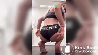 Blackrasb poops in her black panties