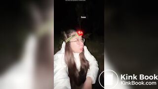 Girl Pooping With Her Friend In The Mountain