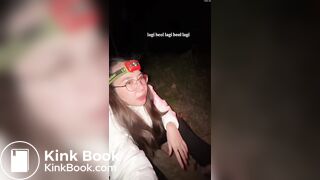 Girl Pooping With Her Friend In The Mountain