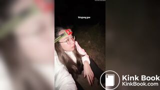 Girl Pooping With Her Friend In The Mountain