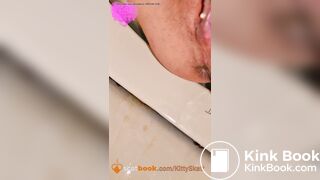 Pissing and shitting on smelly toilet!