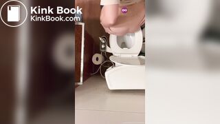 Teen pooping from above