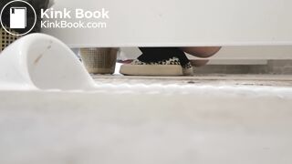young Chinese girl quickly takes a soft thick shit