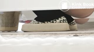 young Chinese girl quickly takes a soft thick shit