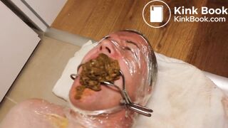 BBW shitting on slave face
