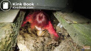 Midnight Orgasm In The Outhouse - human shit play
