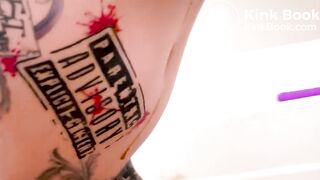 Dirty ass fist dildo, with licking and smearing
