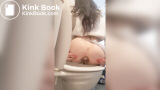 Mistress shits in toilet