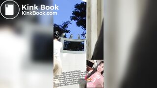 Girl's pooping without closing or locking the door