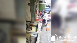 Japan girl public poop