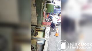 Japan girl public poop