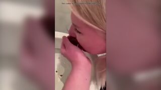 Eat from the toilet