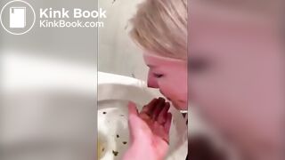 Eat from the toilet