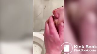 Eat from the toilet