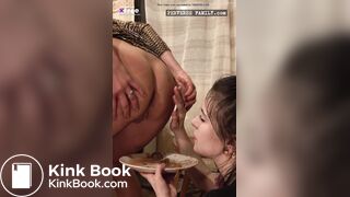 Girl diarrhea on plate - video 5
