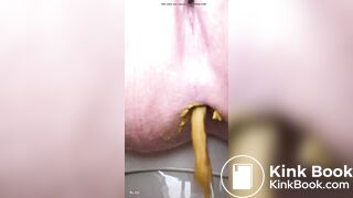 Soft diarrhea close up girl
