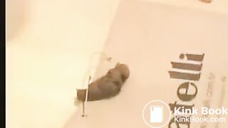 Girl poop on chair