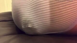 Monstrous Load In Striped Panties