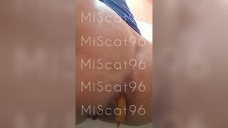 Arab mistress shits in toilet