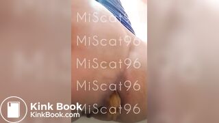 Arab mistress shits in toilet