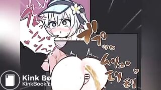 Comp of animations of girls pooping and audio poop