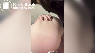 Girl pooping on the toilet with her dog