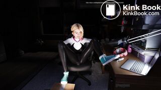 Gwen Drops A Sexy Load In Her Suit