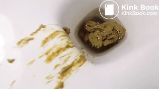 Chubby Girl Big Diarrhea on Toilet