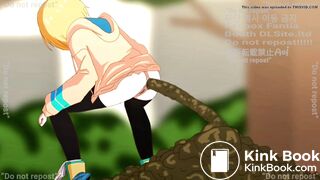 Anime girl pooping hot diarrhea animation