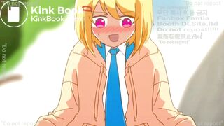 Anime girl pooping hot diarrhea animation