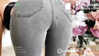 Latina girl shits jeans