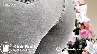 Latina girl shits jeans