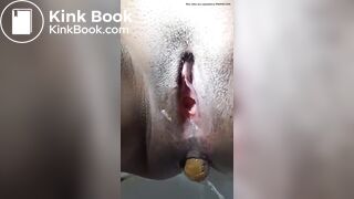 Malay mistress performing scat on toilet