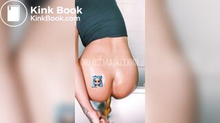 very dirty glass dildo anal and tasting