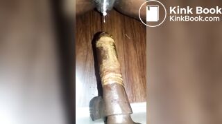 ❤️WONDERFUL EBONY WALL DILDO SCAT❤️