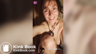 One of my favorite scat girl shitting in container - video 3