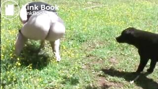 She shits in the field