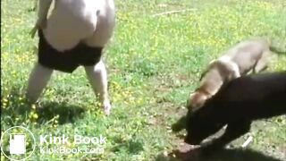 She shits in the field