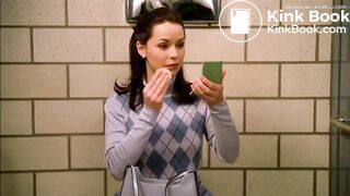 Sexy girl explosive poop at school toilet