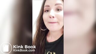 Scat Girl painting public toilet brown