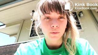 She pooped a big turd on the balcony