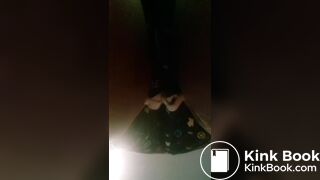 girl BIG diaper shart
