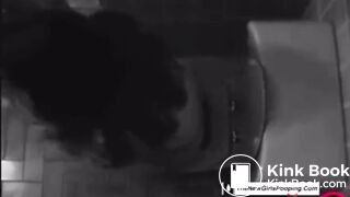 girl farting and pooping on toilet