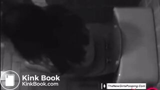 girl farting and pooping on toilet