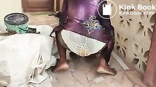 Sexy Hot African Girl Loud White Lace Panty Poop