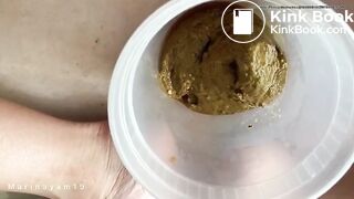 Hot girl making a shit coffee and drinking it