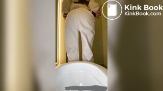 sexy hot ass girl pooping on toilet