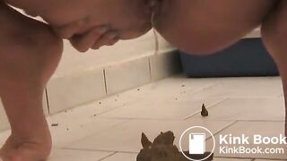 Hot girl shitting on floor - video 29