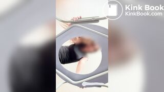 sexy girl shits on you POV on toilet