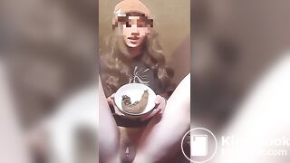 Blurred girl taste shit
